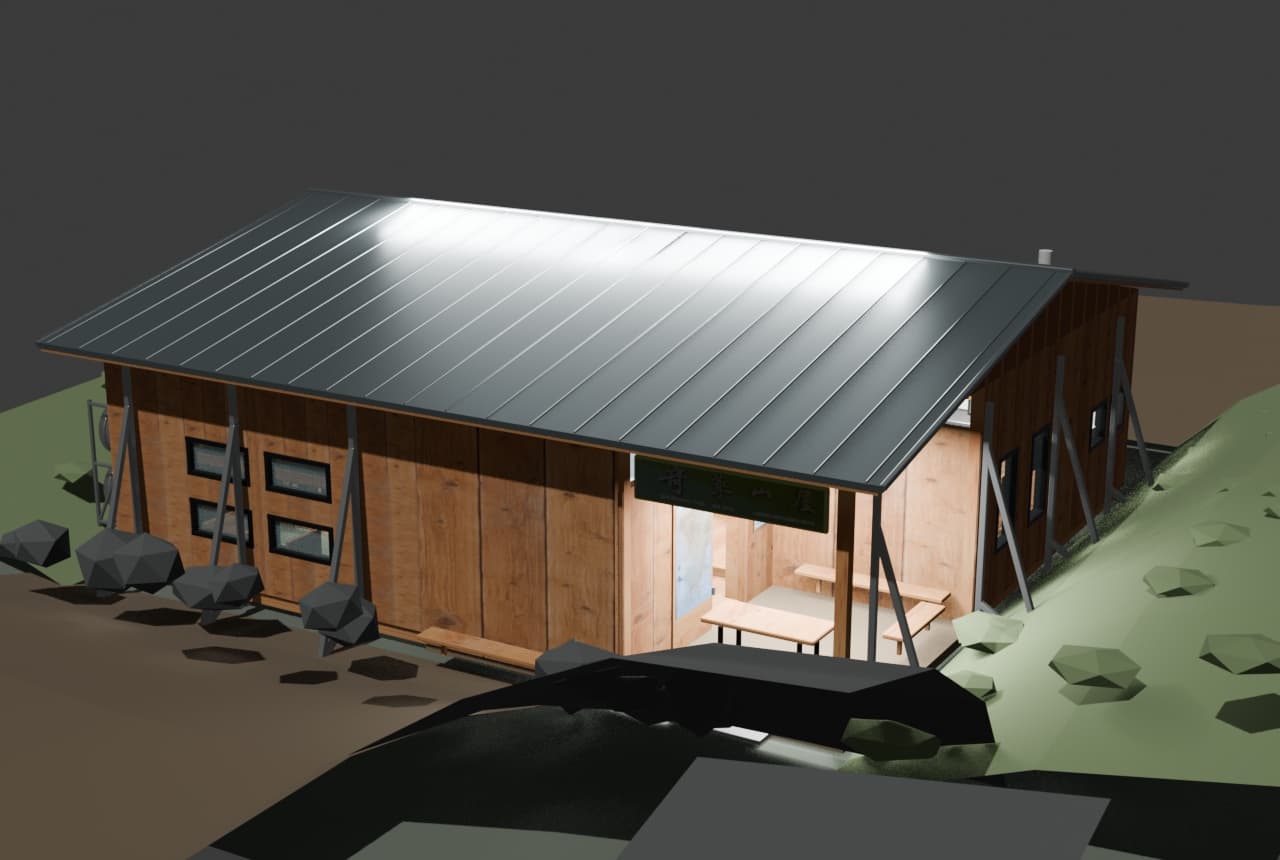 奇萊稜線山屋外觀 3D 導覽預覽