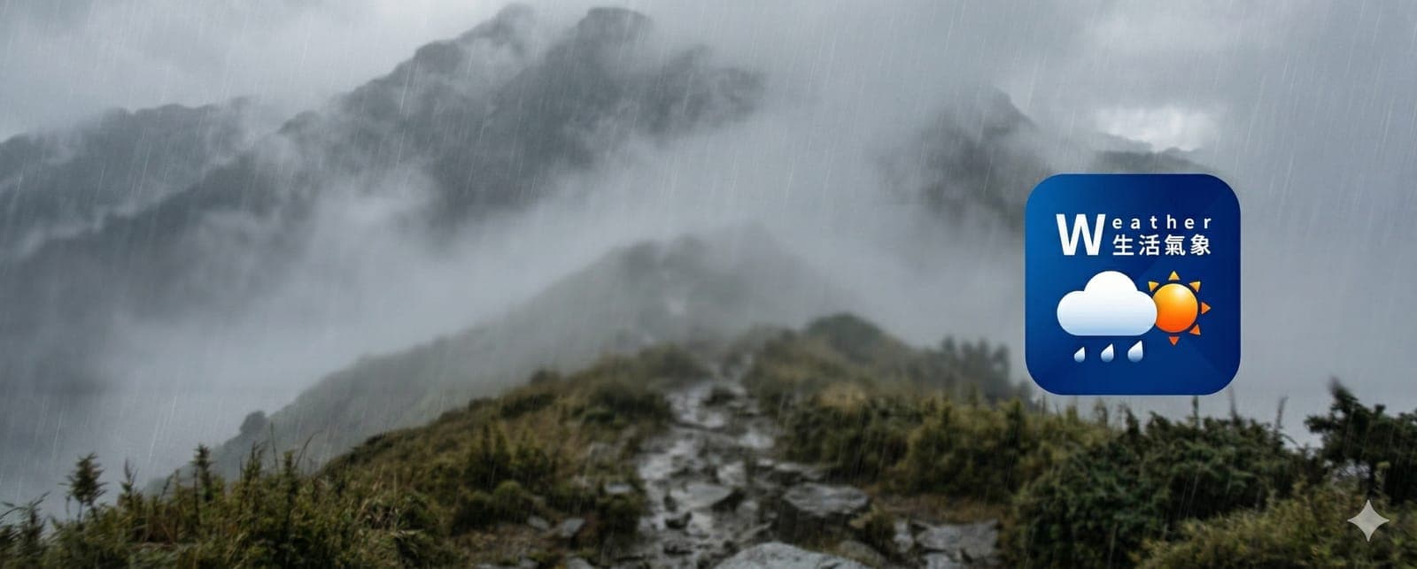 利用「中央氣象署W」判斷短期降雨